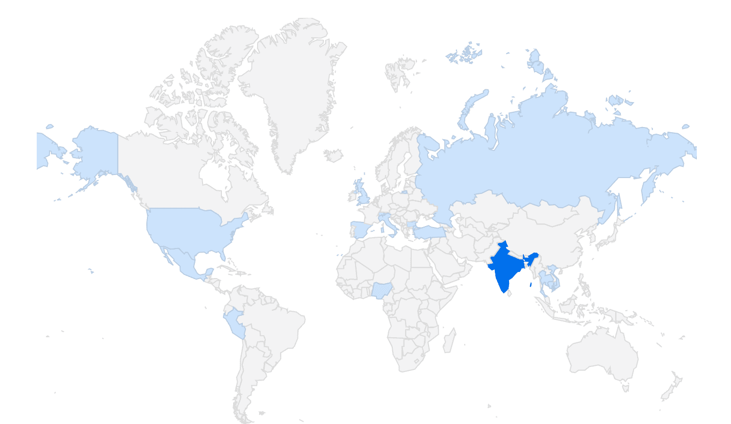 Analytics world map